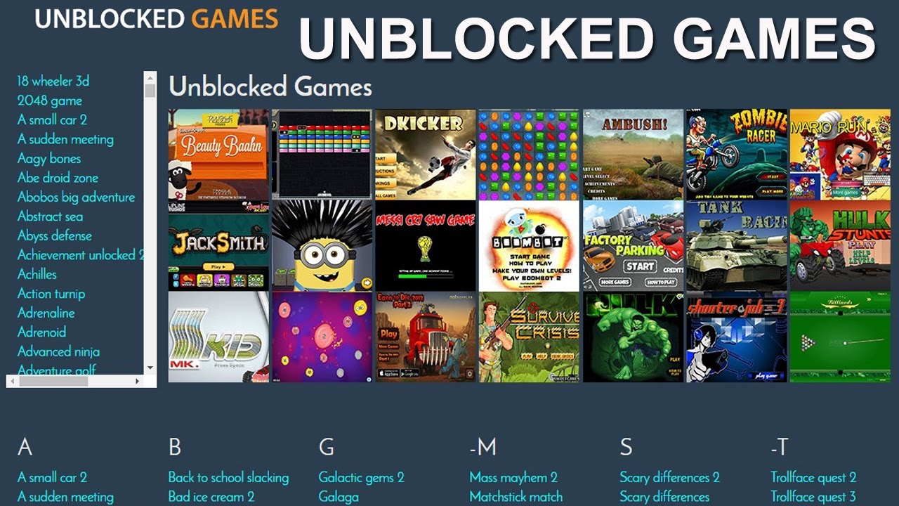 Unblocked Games At School